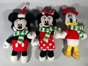Christmas Mickey Mouse Minnie Mouse Daffy Duck Plush Dog Toys Set
