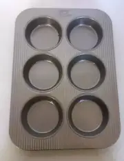 KAF Mini Pie Pan Cake Pans 6 Cavity Pans Shallow Cupcake Mini Cakes BRAND NEW