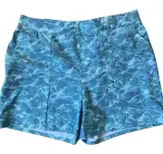 Columbia Tidal Sands Shorts Womens Large NWT Blue Pockets Pull On Fish Outdoors