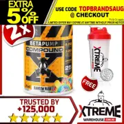 2 X MAX'S LAB SERIES BETAPUMP COMPOUND X PRE-WORKOUT 25 SRV//BETA PUMP TWIN PACK