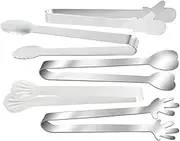 WEKADRIN Mini Sugar Tongs Food Tongs for Bar Buffet Grill Table Non-Slip Handles
