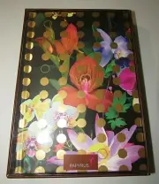 PAPYRUS TROPICAL FLOWERS BOUQUET ON BLACK GOLD DOT DELUXE CHUNKY JOURNAL