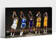 Kobe Motivational Canvas Wall Art, Iconic Kobe Print Basketball Picture for Home and Office Decor, Kobe Inspirational Framed Poster for Men Boys Cave Bedroom Decor - Great Gift Idea for Dear Kobe Fans