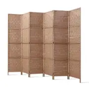 NNEDSZ 6 Panel Room Divider Screen Privacy Rattan Timber Foldable Dividers Stand