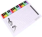 CANIGHT Erasable Note Whiteboard Music Teaching Tool Plastic Board Musical Staff for Boys and Girls