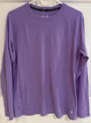 NEW Smartwool Women’s 1X Classic Thermal Merino Baselayer Crew Top Ultra Violet