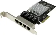 Compact 4-Port PCIe Intel i350 NIC - High Bandwidth Ethernet Card for Desktops