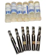 6 Pcs. Controx 5/16" x 3/4" 4 FLT CC Cobalt Coarse-Pitch Roughing CNC End Mill