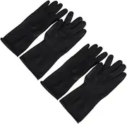 FRCOLOR Hair Dye Gloves Large Size Barbers Gloves Non-Slip Waterproof for Salon Use Hair Coloring Cleaning Reusable