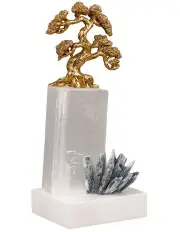 [Vicky Yao] Exclusive Design Large Bonsai Natural Crystal Table Art in Gold