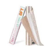 HTVRONT Brown Glitter HTV Heat Transfer Vinyl Rolls - 10" x 8ft Brown Glitter...