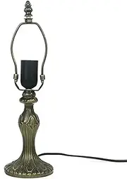 Tiffany Table Lamp Base Replacement Only Vintage Alloy Holder 15 Inch Height Desk Light Base Replacement Fit for 8 Inch Tiffany Style Stained Glass Lampshades KeYJ