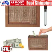 Wooden Savings Challenge Box Coin Saver Money Saving Box with Counter Cash↯Vault