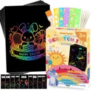 Scratch It Rainbow Magic Scratch Kit - 50 PCS Rainbow Scratch Paper - Easter...