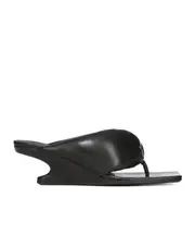 Rick Owens Square-Toe Thong Sandals 36,37,40 black