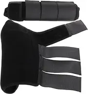 1 Pair Horse Leg Protection Calf Horse Riding Gloves Horses Boots Straps Sliders Brace Leg Warmers Ankle Horse Leggings Horse Stuff Varicose Adjustable Horse Supply Black Fabric