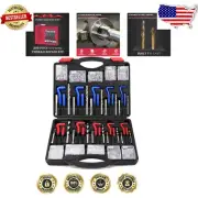 Comprehensive 320-Piece Automotive Rethreading Tool Kit: Drill Bits & Inserts