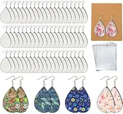 Ziodpwp 70pcs Sublimation Earring Blanks Bulk -Sided MDF Wood Blank Sublimation Earring for Sublimation Earrings Printing