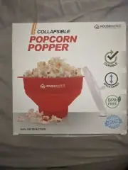 Silicone Popcorn Popper, Collapsible Hot Air Microwavable Microwave Popcorn