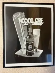 Lone Star Beer Framed Ad Print From The 50’s