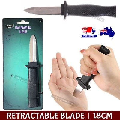 Halloween Retractable Cutter Toy Magic Prop Disappear Blade Scream Costume Party