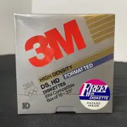 3M 3.5" High Density Diskettes DS HD Floppy Disk 10-Pack BRAND NEW SEALED