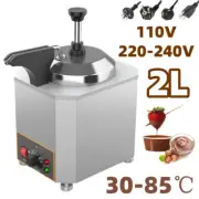 1 Pot 2L Sauce Warmer Pump Dispenser Cheese Chocolate Heating Machine Commercial