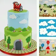 FMM Fluffy Cloud Cutter Cake Fondant Sugarcraft Decoration Sheep Tree Stencil