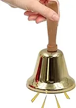 Metal Hand Bells, Hand Held Call Bell Super Loud, Festival Supply Hand Held Service Bell for New Year Home