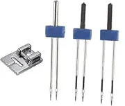 1 PC Sewing Machine Twin Needles with Presser Foot Durable Household Accessories for Decorative Stitching and Easy Threading