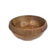 Mela Artisans Neora Valleyp Wood Bowl 9x9x4" MangoWood Medium Polish