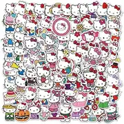 100Pcs Hello Kitty Stickers Pack Kitty White Theme Waterproof Sticker Decals for Laptop Water Bottle Skateboard Luggage Car Bumper Hello Kitty Stickers for Girls Kids Teens