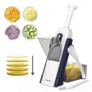 Safe Mandoline Slicer for Kitchen, Vegetable & Food Cutter & Thickness Adjust...