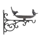 Wall Mounted Bird Bath Rustic Plant Bracket Hook for Back Outdoor Patio