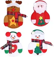 Respicefinem 8 Pieces Christmas Felt Snowman Diy Christmas Snowman Decor Soft Exquisite Snowman Felts Kit For Christmas Tree Socks Fireplace Decoration
