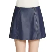NEW BCBGMAXAZRIA ECLIPSE BLUE MYRA DOUBLE-ZIP SKIRT DTQ3F176/S469A SIZE M