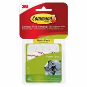 Command Poster Hanging Strips, Small 48 ea (Pack of 4)