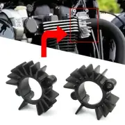 Exhaust Pipe Head Heat Sink Fixing Clips For BONNEVILLE BOBBER Black 2017-2023