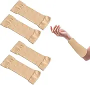 [VNIDJGB] 2 Pair Elastic Compression Sleeve Arm, Slimming Shaper Wrap Upper Arm Compression Sleeve Women, Sport Fitness Arms Shaping Elbow protector Arms Sleeves,Helps Tone for Beauty Women.(Flesh Color)