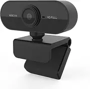 zolyet 1080P USB Webcam with Mic Laptop Web Cam Clip-on Web Camera for Online Teaching Conference Live Streaming Video Calling Black