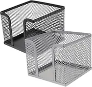 DOITOOL 2Pcs Memo Papers Holder Stylish Desktop Organizer for Office Notepad Mesh Design for Efficient Storage of Notes and Cards Each