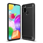Samsung Galaxy A21S Case, Rugged Shockproof Heavy Duty Snti Slip Protective Case Cover (Black)