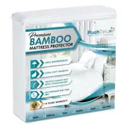 Premium Bamboo Mattress Protector – King Size, Waterproof, & Ultra Soft Breat...