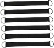 BCOATH 6Pcs Heavy Duty Swing Straps with Rings for Outdoor Use Durable Rope Swing Accessories Easy to Install Hammock Connection Kit