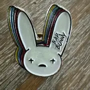Bad Bunny, Metal Pin, 1" x 1" Size, Brand New, Glow In The Dark