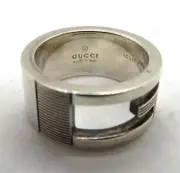 Gucci Cutout G Ring Sterling Silver size 6 From Japan