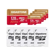 [5 Years Free Data Recovery] Gigastone Memory Card 128GB Pack of 5 Cards, 4K ...