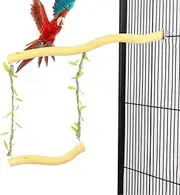 lwxij Wooden Bird Swing Toys - Bird Perch Swing - Wooden Parakeet Perch for Cockatiels, Cockatiels, Conures, Pet Supplies
