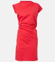 [Vivienne Westwood] Vivienne Westwood Hebo Orb cotton jersey minidress AU 16 red