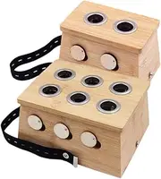 2Pcs Bamboo Box for Body Massage Scald Design Thickened Heat Control Portable Holder Massager for Relaxation and Wellness